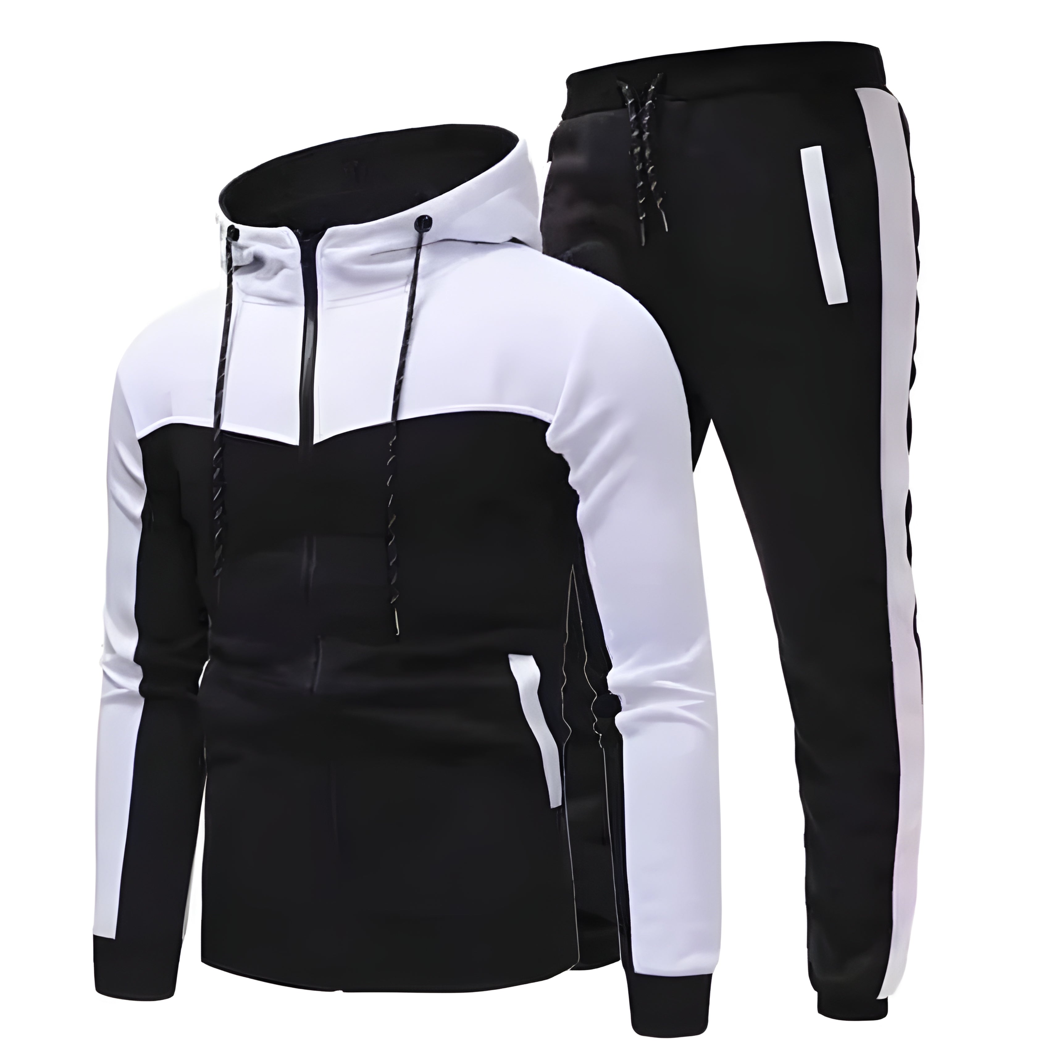2 Pcs Men’s Fleece Plain Hoodie Track Suit – Comfortable Winter Streetwear