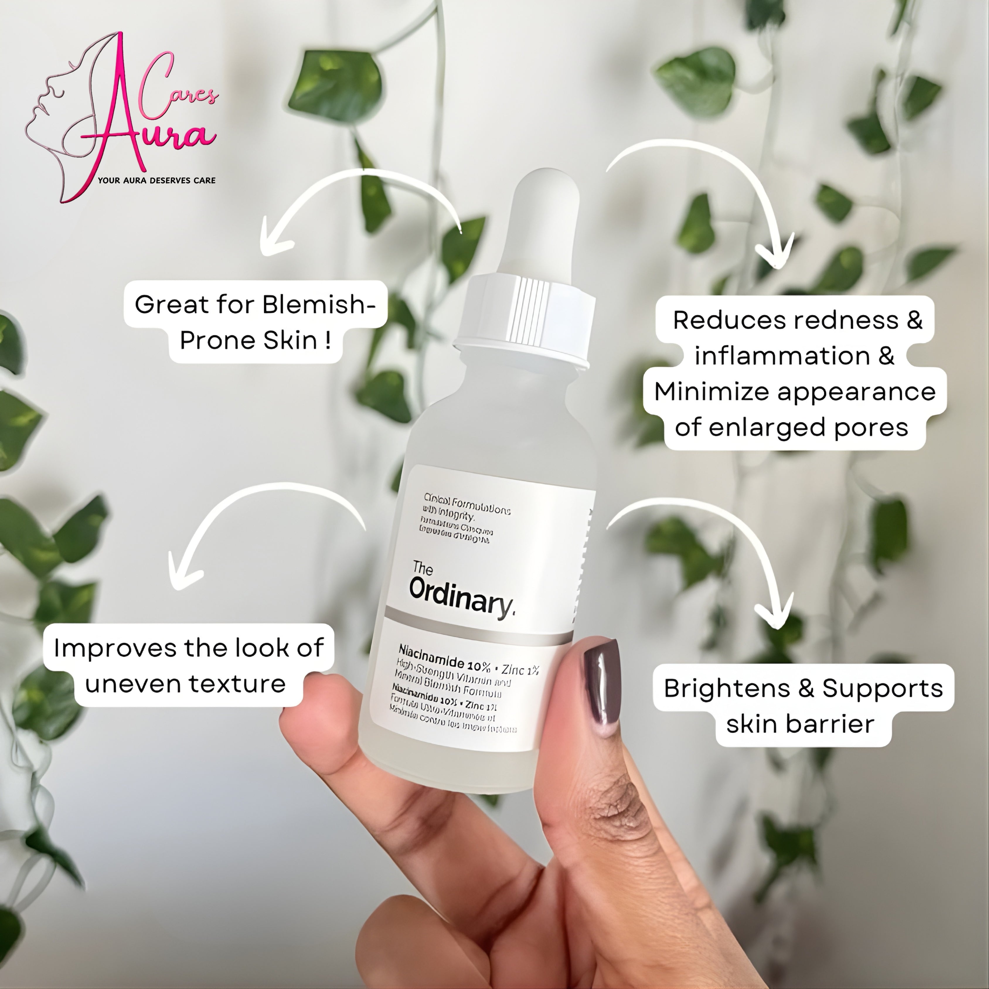 The Ordinary Niacinamide 10% + Zinc 1% Serum – Blemish Control & Pore Minimizer for Clear Skin