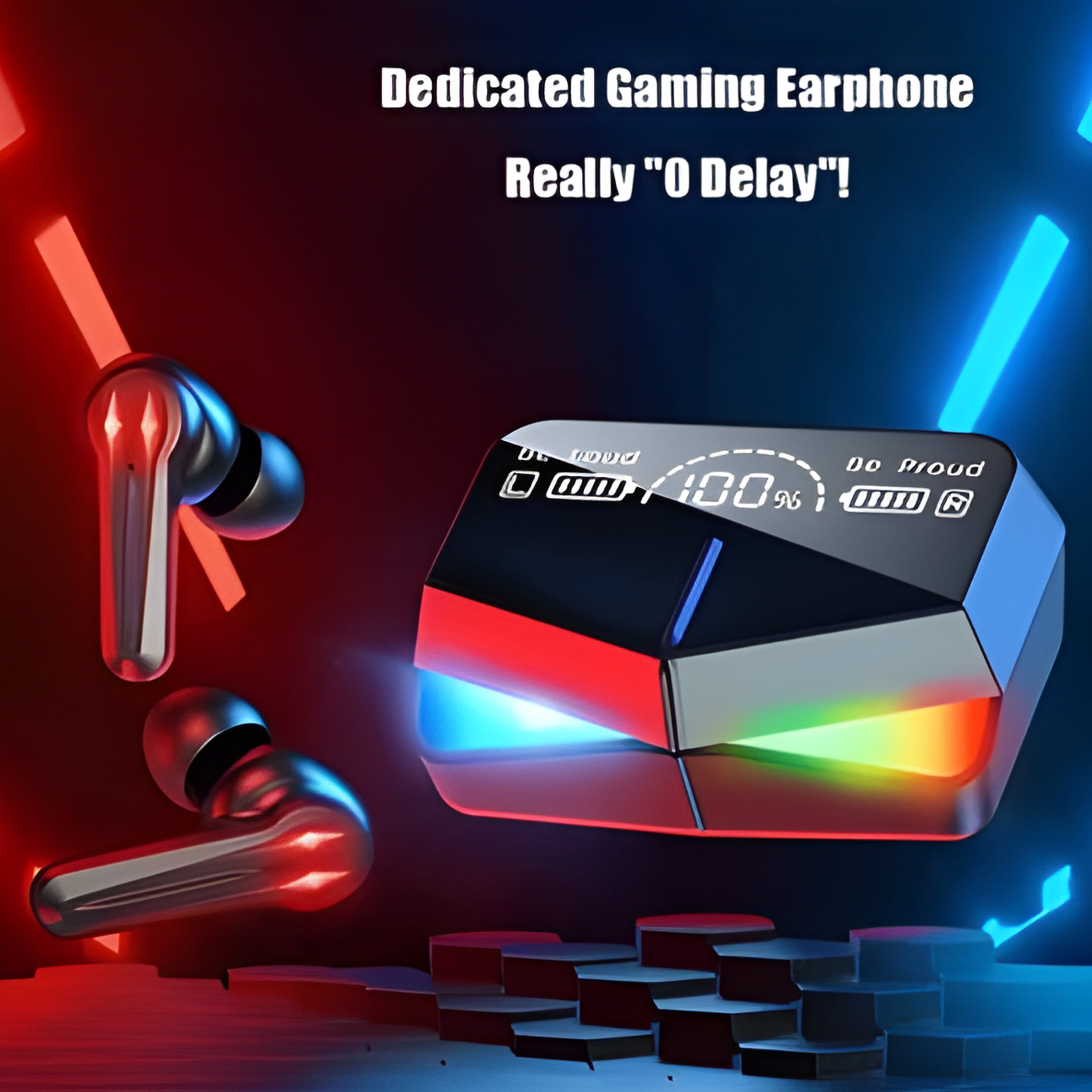 M28 TWS Wireless Earbuds – RGB Gaming Sound with Smart LED Display