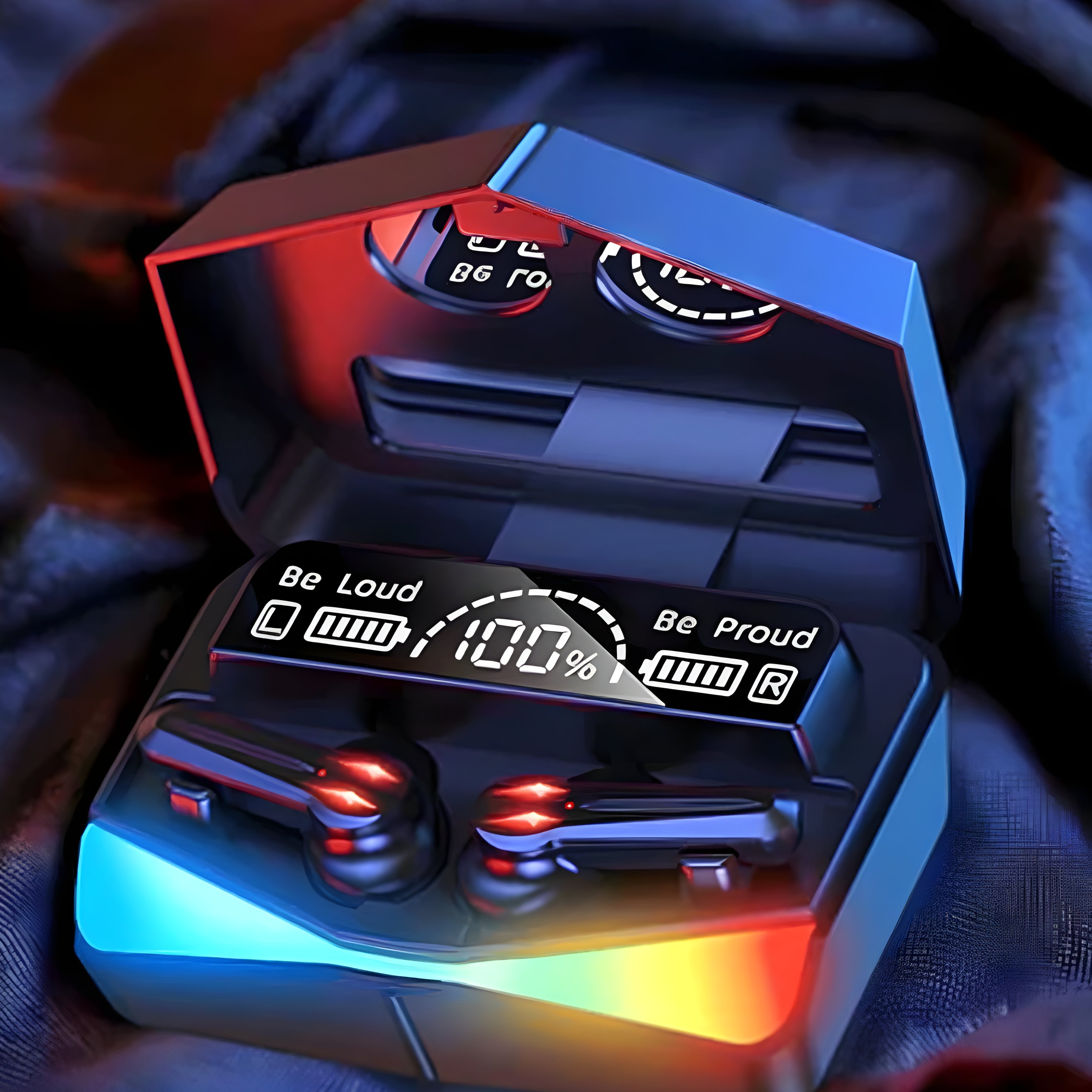 M28 TWS Wireless Earbuds – RGB Gaming Sound with Smart LED Display