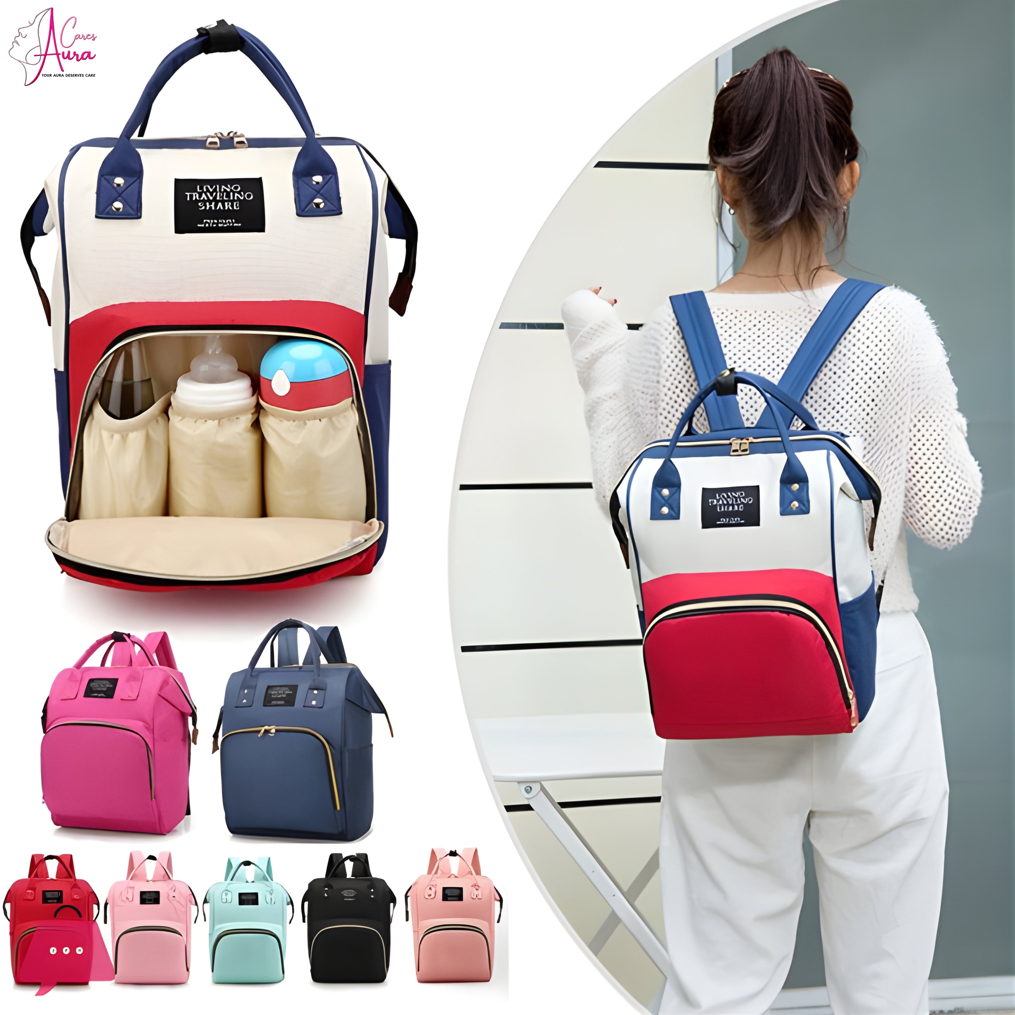 Baby Diaper Bag – Stylish, Spacious, &amp; Durable Backpack for Moms &amp; Dads