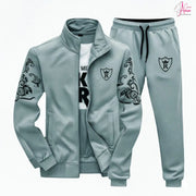 2 Pcs Men’s Fleece Printed Zipper Track Suit – Premium Comfort &amp; Streetwear Style